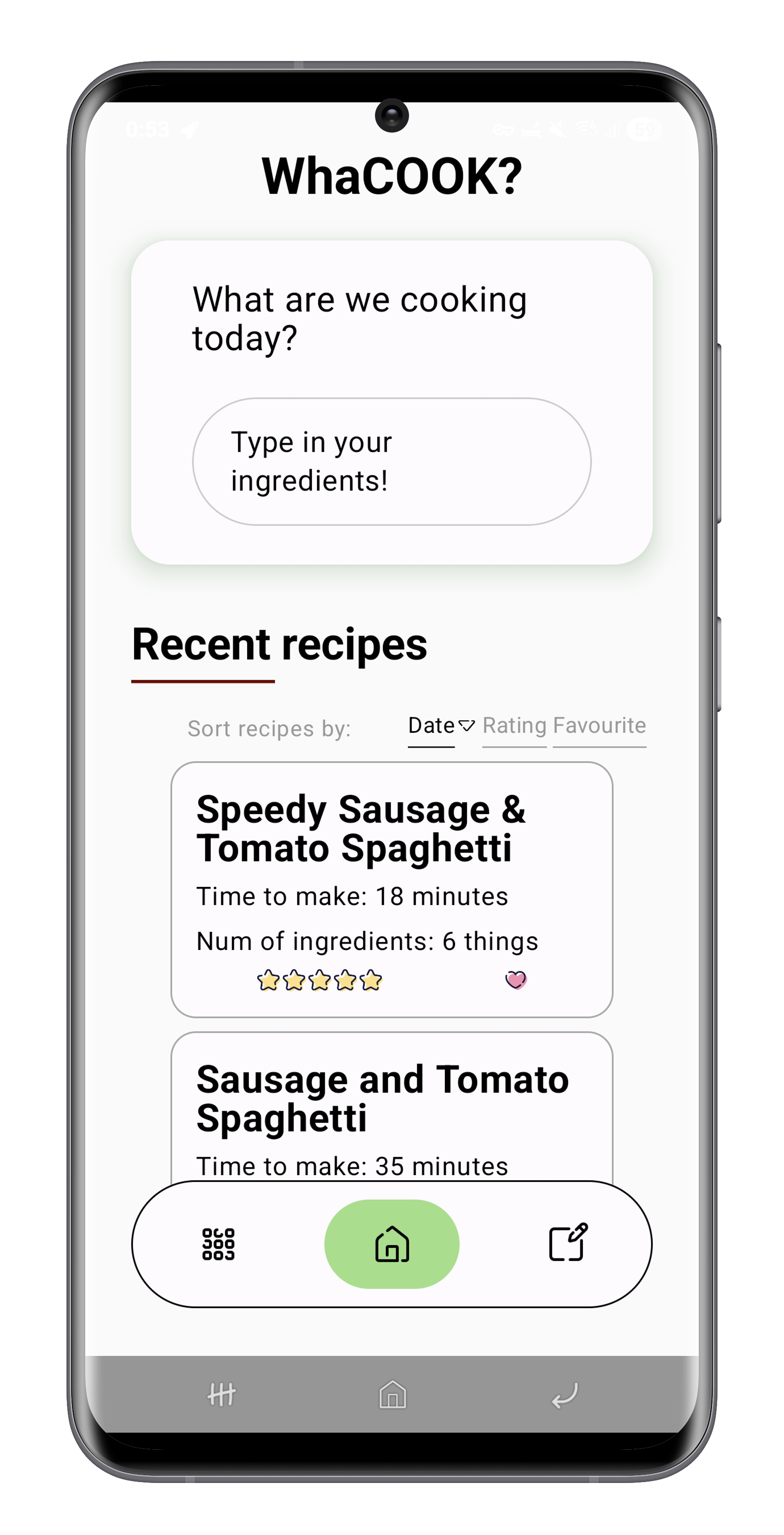 WhaCook App Mockup